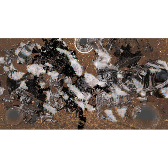 Info: 1 og 1 Print size 57 x 31 cm. Paper Silk Giclée 310g, Frame: Gold messing. (2020) 3D art, Sune Lysdal, Art product, 2020