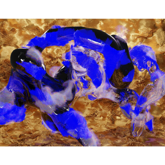Info: 1 og 1 Print size 53 x 41 cm. Paper Silk Giclée 310g, Frame: Gold messing. (2020) 3D art, Sune Lysdal, Art product, 2020