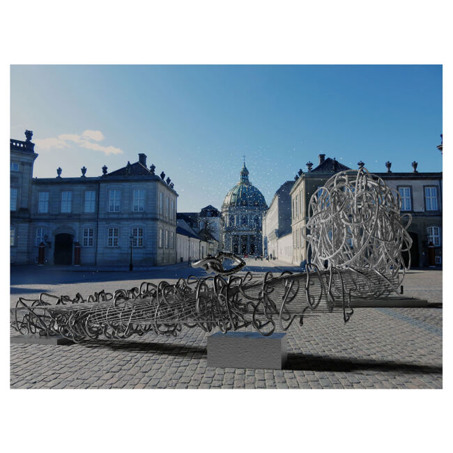 Info: 1 og 1 Print size 40 x 30 cm. Paper Silk Giclée 310g, Frame: Silver PVC. (2020) 3D art, Sune Lysdal, power seats, 2020